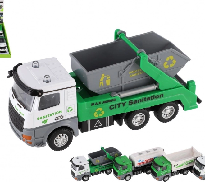 City Cleaning Service Truck Metal/Plastic 14 cm with Pullback