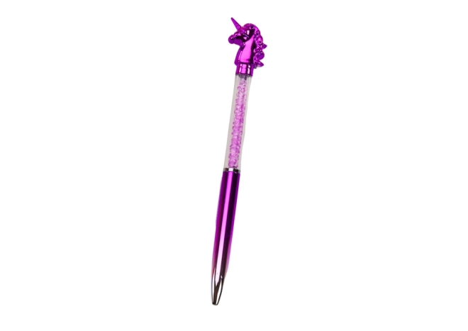 Stylo Licorne avec diamants Recharge bleue 0,7 mm Mix