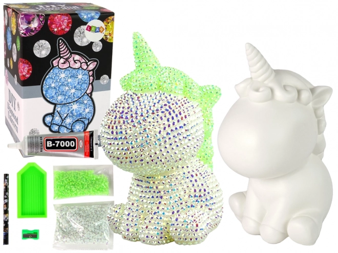 Creatieve set DIY Diamanten Eenhoorn Groen