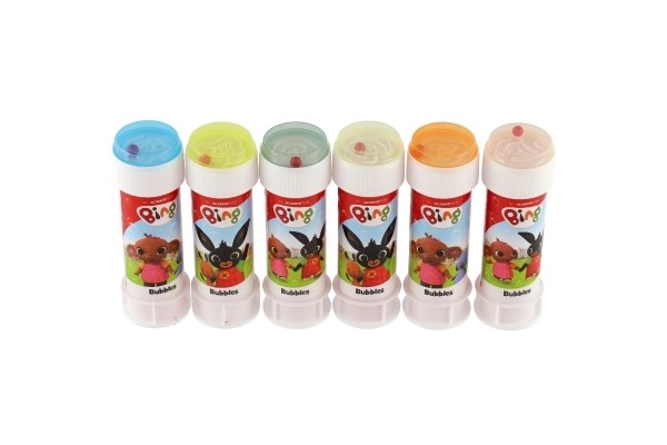 Bublifuk 60ml Konijntje Bing mix kleuren in plastic flesje 4x11cm