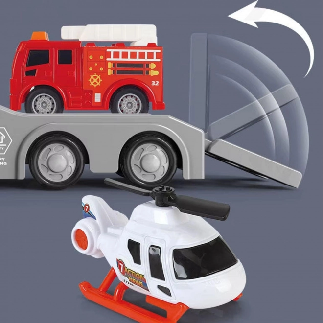Rode Brandweerwagen CITY TRUCK met Geluids- en Lichteffecten
