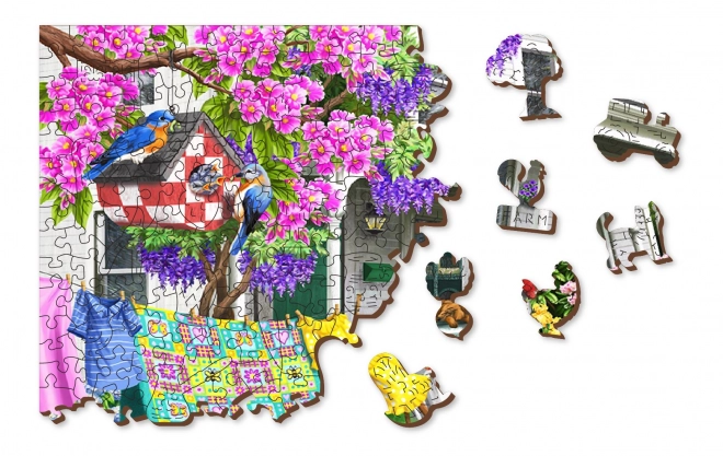 Holzpuzzle Ländlicher Garten von WOODEN CITY