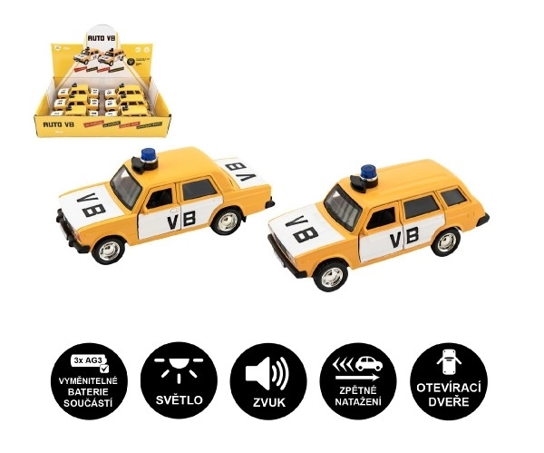 Police Car VB Lada with Pull-Back Action, Light and Sound