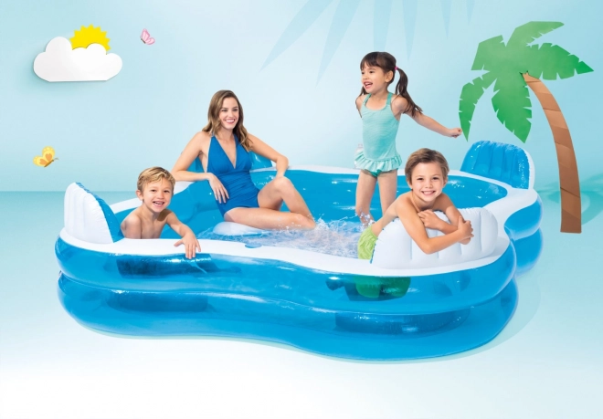 Piscine gonflable avec dossiers
