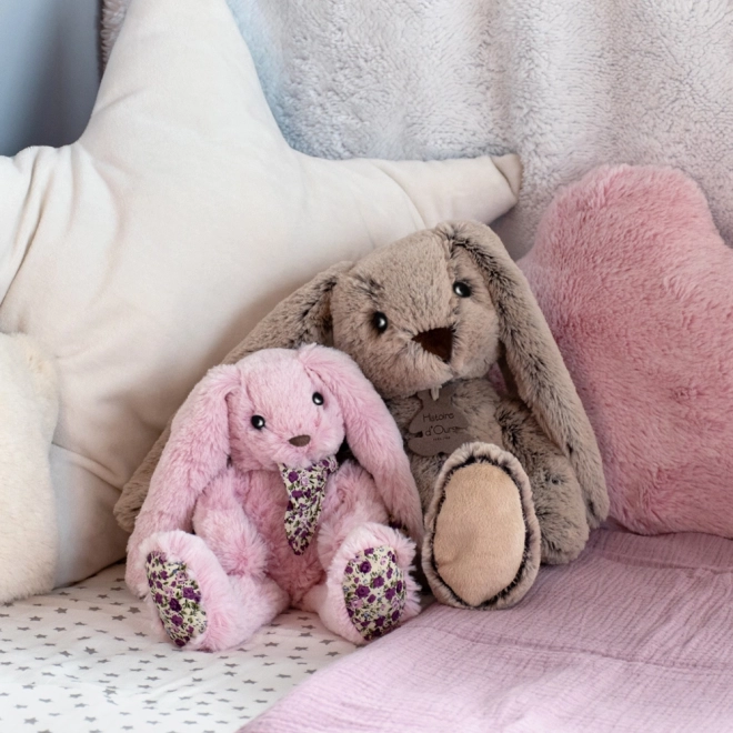 Doudou Histoire d'Ours Ami en peluche lapin beige 40 cm
