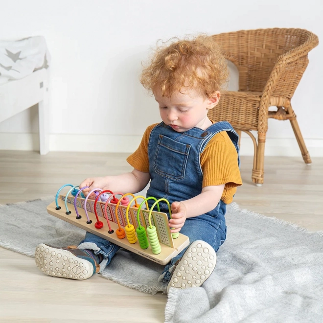 Houten regenboogtelraam voor kinderen