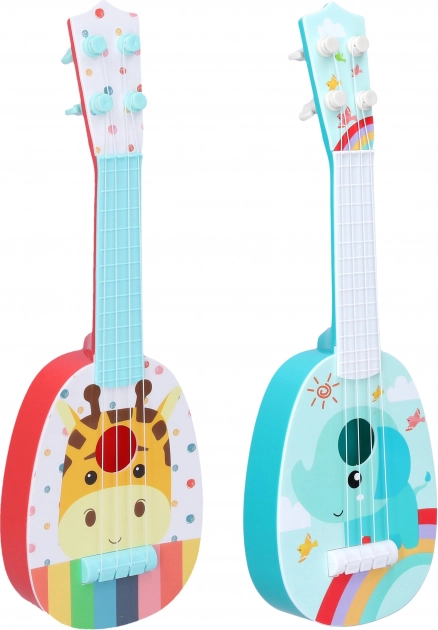 Kinder gitaar met Afrikaanse dierenmotieven