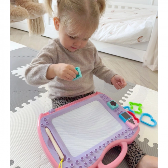Colorful Magnetic Drawing Board with Stamps and Patterns