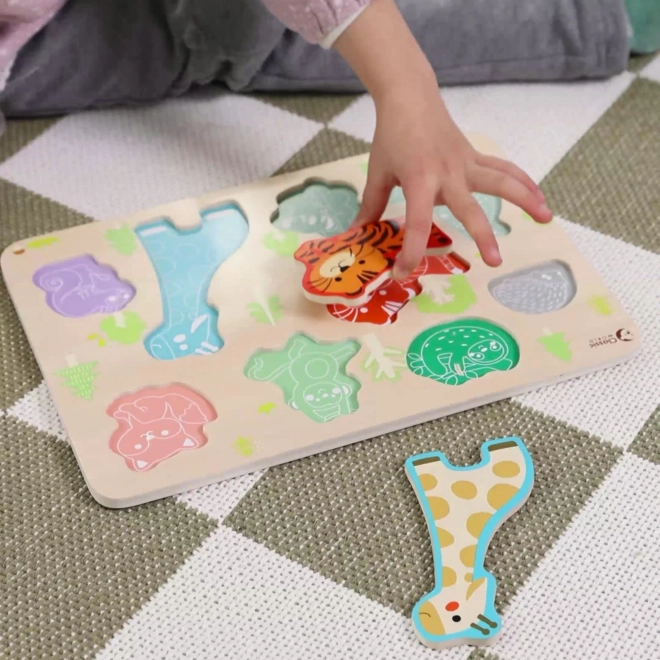 Puzzle en bois avec animaux