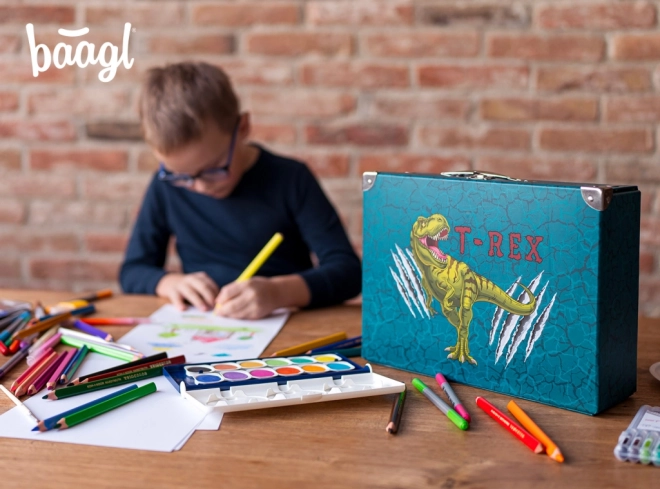 BAAGL Opvouwbare Schoolkoffer T-REX met Beslag
