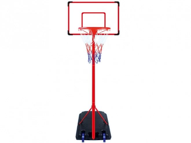 Basketbalbord met bal en pomp