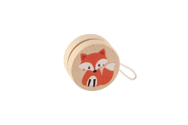 Houten jojo met dieren 5,5 cm