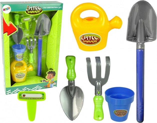 Children's garden set with bucket, shovel and watering can