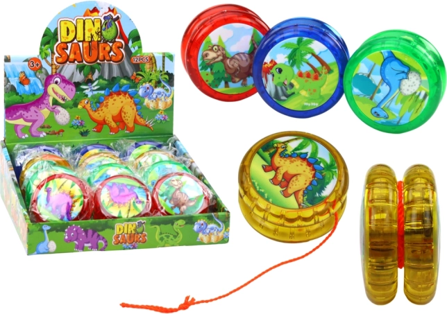Leuchtendes Jo-Jo mit Dinosauriermotiv – 4 Farben