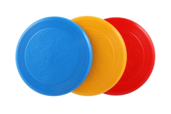 Vliegende schotel Frisbee kunststof 23cm mogelijkheid 4 kleuren 12m+