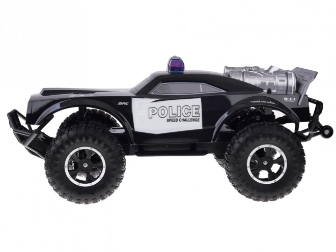 Grote bestuurbare monstertruck POLITIE verlichting op afstandsbediening RC0626
