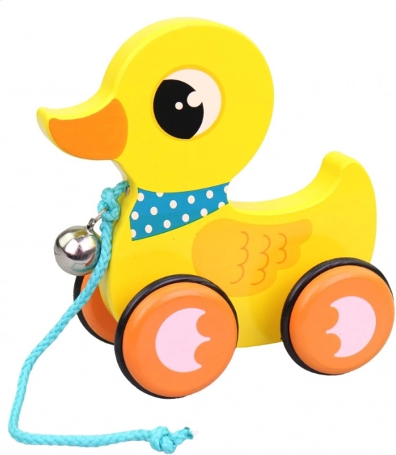 Houten trekfiguur eendje