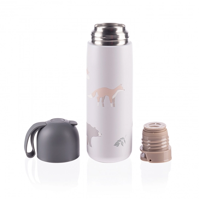 Thermos pour liquides avec poignée en silicone 400 ml, Montagnes