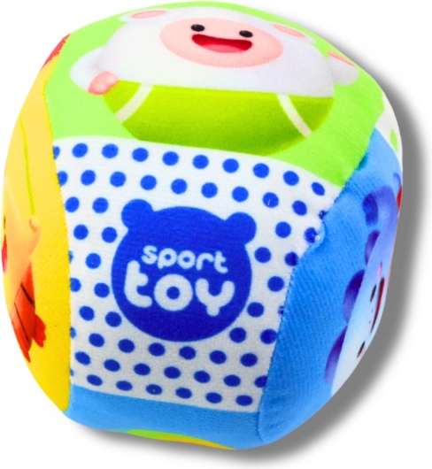 Bunter weicher Ball mit Rassel für Babys 9 cm