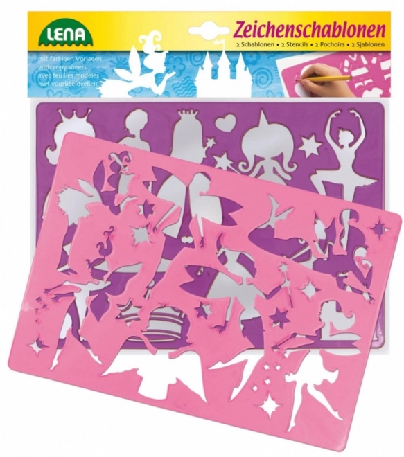 Teken sjablonen (prinsessen, ballerina's)