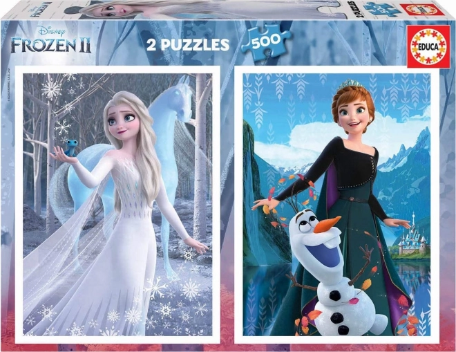 Educa Puzzle La Reine des neiges 2, 2x500 pièces