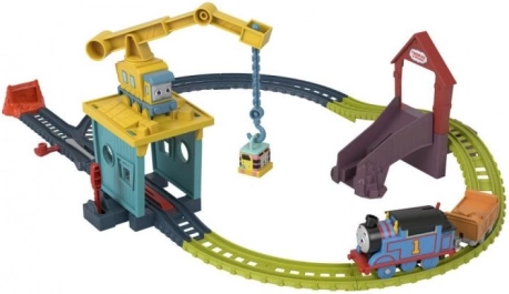 Thomas et ses amis – grue Carly et Sandy, coffret de train motorisé