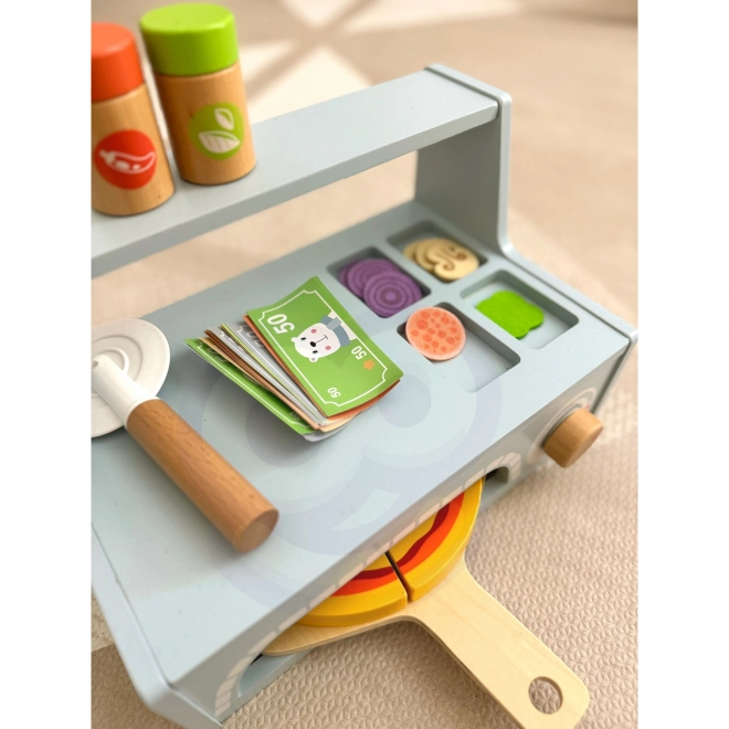 Tooky Toy Holz-Pizza-Set mit Zubehör