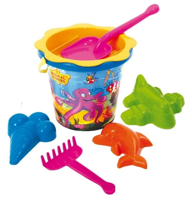 Sandspielset mit Rechen 7-tlg. Mix