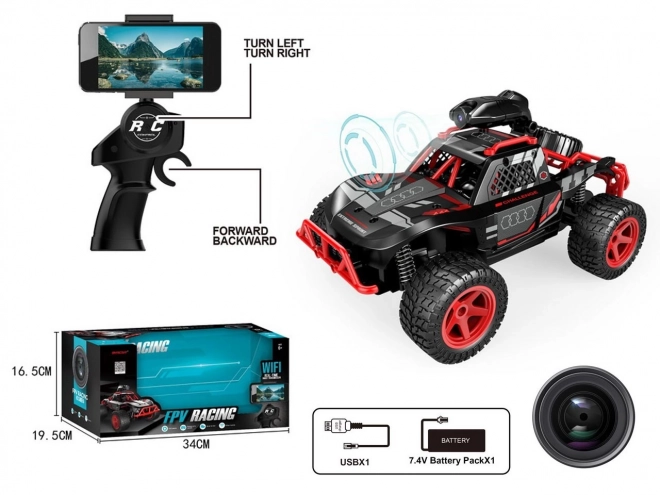 Race-RC auto met camera