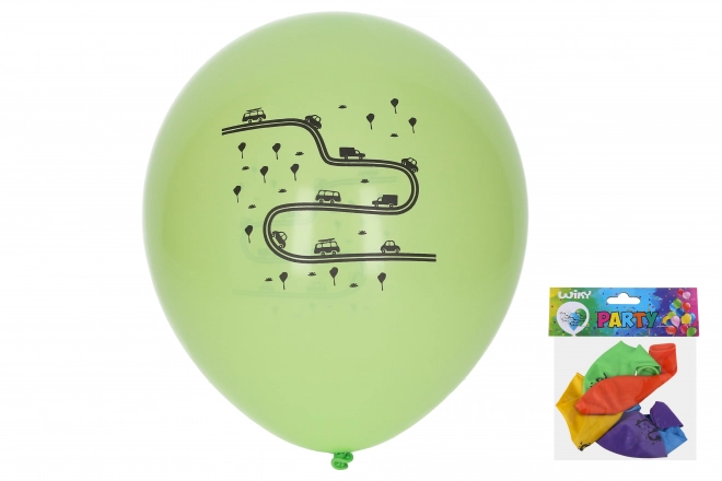 Opblaasbare ballon transport 30 cm - set van 5 stuks