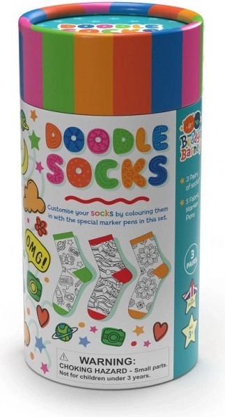 Kit créatif de chaussettes à colorier en tube