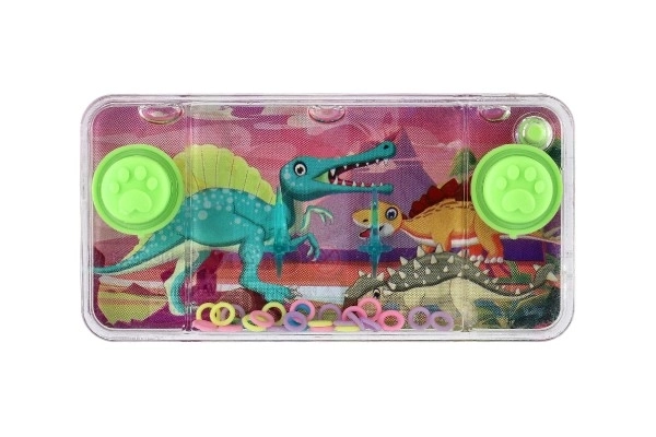 Water spel puzzel 11x6cm plastic dinosaurus 4 soorten 24st in doos