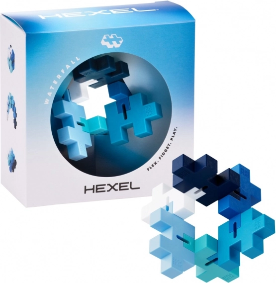 Plus-Plus Hexel Waterfall anti-stress fidget made of BIG pieces