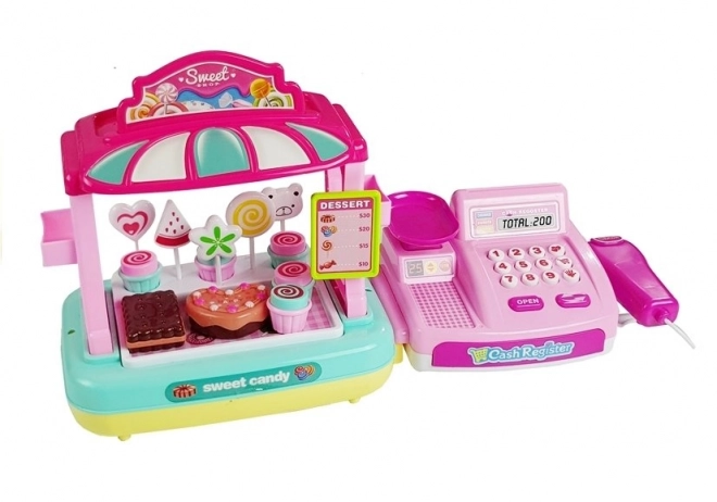 Kinderkassa met snoepkraam