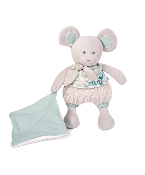 Geschenkset Plüschmaus mit Decke aus Bio-Baumwolle