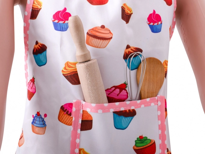 Ensemble de cuisine pour enfants avec toque, tablier et ustensiles