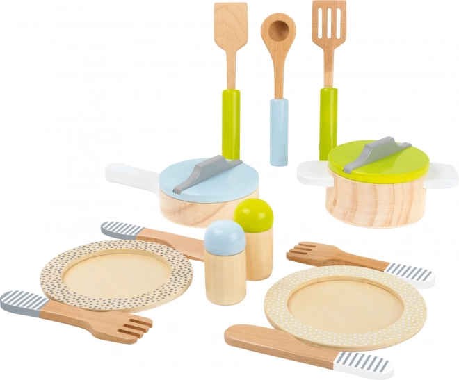 Wooden Toy Kitchen Cookware Set