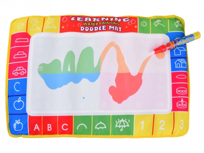 Kleurige watermat met pen