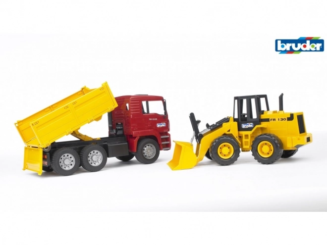 Bruder MAN Kipp-Lkw und Frontlader FR130