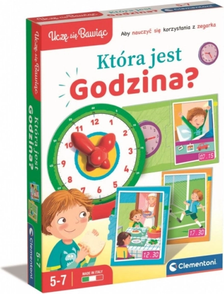 Jeu éducatif puzzle : quelle heure est-il ? apprendre avec l’horloge CLEMENTONI