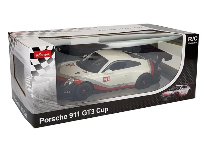 Afstandsbediening auto Porsche 911 GT3 CUP Rastar 1:14 wit