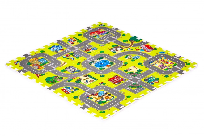 Foam Play Mat City – 9 Pieces 90.5 × 90.5 cm IPLAY