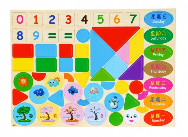 Houten magnetisch bord voor kinderen 3+ Educatieve set + accessoires