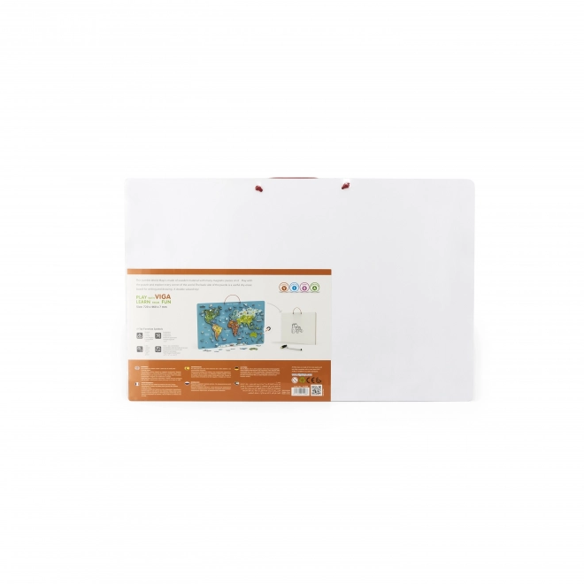 Viga 2v1 educatief bord met magnetische wereldkaart Montessori