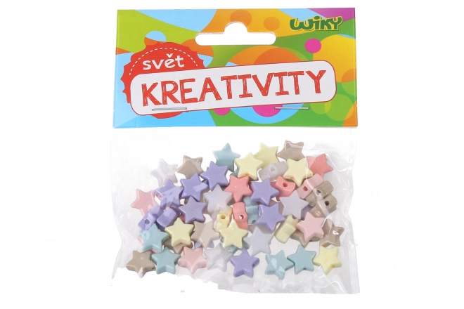 Kleurige stervormige kralen 15g