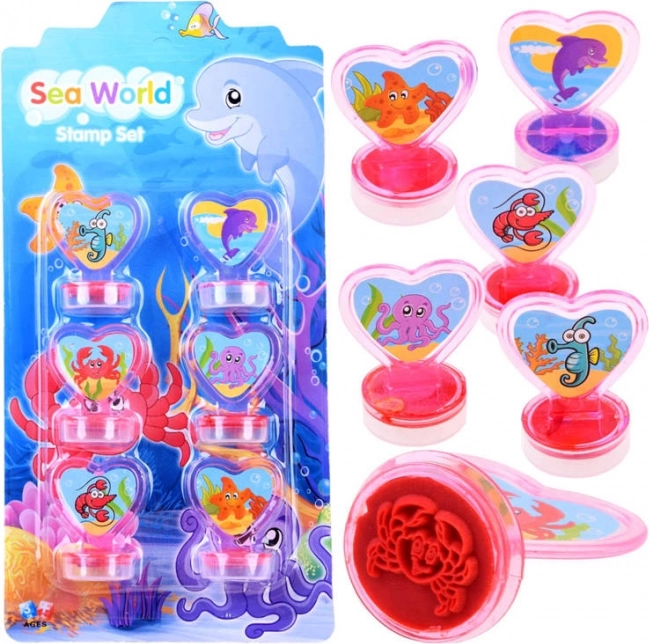 Set de 6 tampons animaux marins – Marin