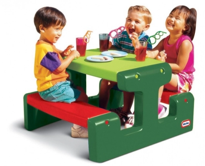 Petite table de pique-nique verte