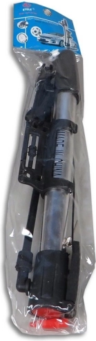Kompakte silberne Fahrradpumpe MADE