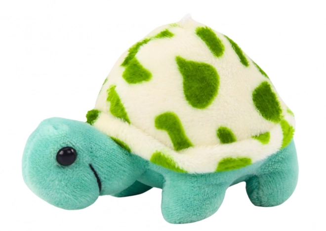 Pluchen schildpad 10 cm blauwe hanger