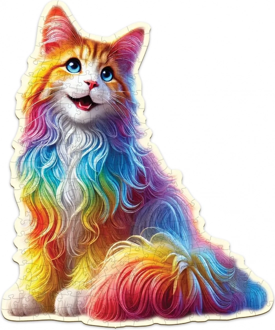 Wooden Puzzle Colorful Cat 250 Pieces